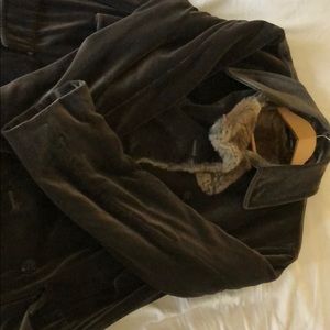 Giorgio Armani Rabbit Fur Overcoat 56